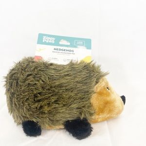 Zippy Paws Squeaker Interactive Dog Toy Brown Hedgehog Pet Toy New